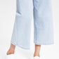 Calça jeans feminina Tommy Jeans cintura alta cropped perna larga azul