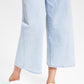 Calça jeans feminina Tommy Jeans cintura alta, cropped, perna larga, azul, tamanho 26