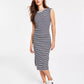 Vestido midi listrado estilo nadador Tommy Jeans feminino, azul, tamanho grande