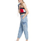 Calça cargo feminina Tommy Jeans Cotton Denim Azul Tamanho 29