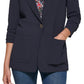 Tommy Hilfiger Blazer Feminino com Um Botão e Manga Franzida Azul Tamanho 4