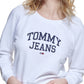 Tommy Jeans Cropped Logo Sweatshirt Feminino Branco Tamanho Grande