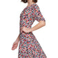 Vestido Tommy Hilfiger Feminino Harbour Floral Fit &amp; Flare Rosa Tamanho 8 Petite
