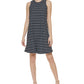 Tommy Hilfiger Women's Striped Shift Dress Blue Size 2
