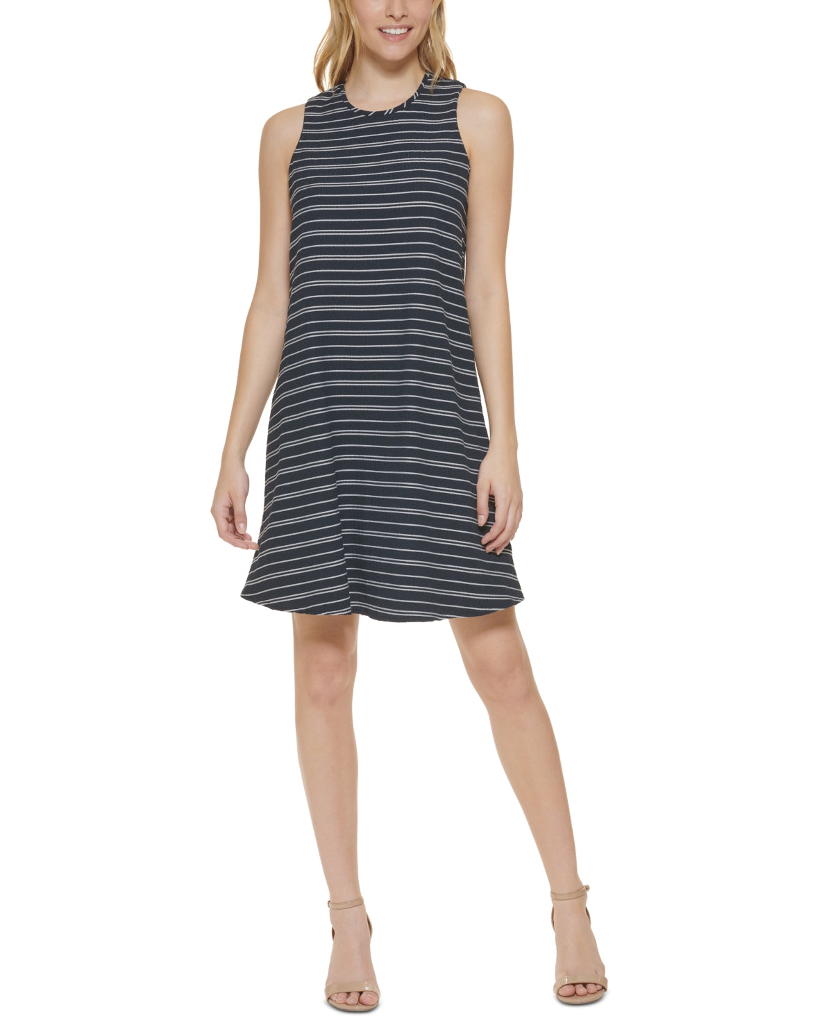 Tommy Hilfiger Women's Striped Shift Dress Blue Size 2