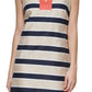 Vestido feminino listrado com blocos de cores Tommy Hilfiger, azul, tamanho 16