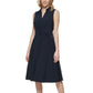 Vestido midi torcido frontal feminino Tommy Hilfiger azul tamanho 14