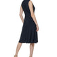 Vestido midi torcido frontal feminino Tommy Hilfiger, azul, tamanho 8