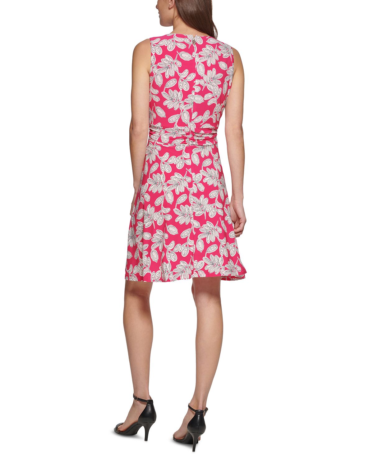 Vestido envelope falso estampado Inkwell feminino Tommy Hilfiger, rosa, tamanho 10
