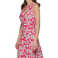 Vestido envelope falso estampado Inkwell feminino Tommy Hilfiger, rosa, tamanho 10