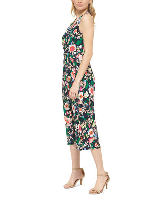 Tommy Hilfiger Women's Twist Front Jersey Midi Dress Blue Size 10