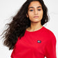 Camiseta Tommy Jeans Feminina Manga Curta Cropped Vermelha Tamanho Grande