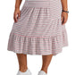 Vestido midi listrado Tommy Hilfiger feminino, tamanho 2X, branco