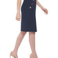 Saia lápis com botões estilo marinheiro Tommy Hilfiger feminina, azul, tamanho 14