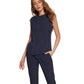 Blusa Tommy Hilfiger Feminina Sem Mangas com Babados Azul Tamanho X-G