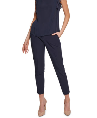 Blusa Tommy Hilfiger Feminina Sem Mangas com Babados Azul Tamanho X-G