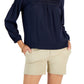 Tommy Hilfiger Top Feminino Pintucked Azul Tamanho Grande