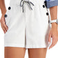Tommy Hilfiger Shorts Sailor com Cordão Feminino Branco Tamanho X-G