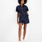 Tommy Hilfiger Macacão Feminino com Cinto e Botões Azul Tamanho Médio