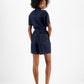 Tommy Hilfiger Macacão Feminino com Cinto e Botões Azul Tamanho Médio