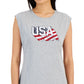 Vestido camiseta feminina Tommy Hilfiger Americana Graphic cinza tamanho grande