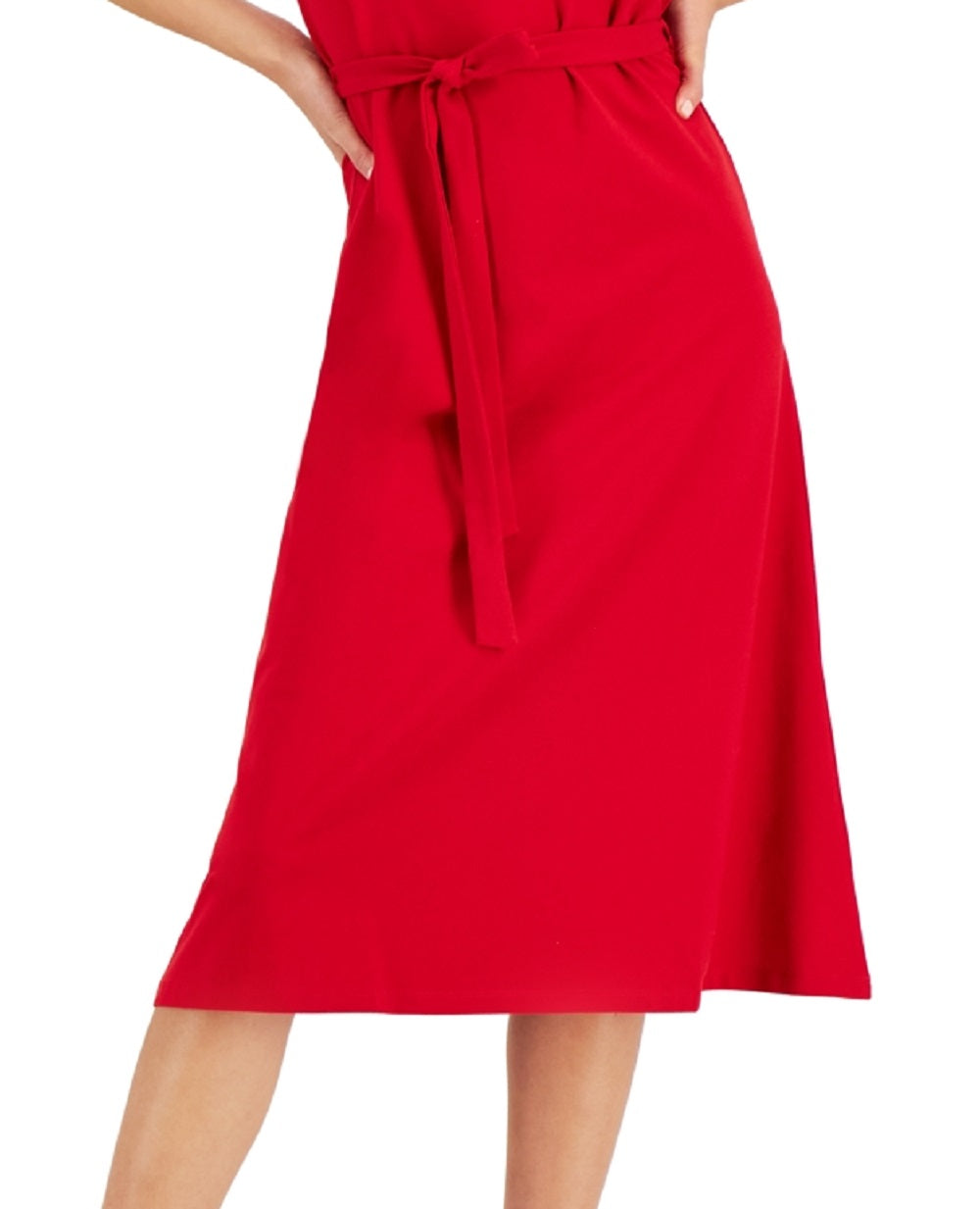 Vestido polo flare manga curta feminino Tommy Hilfiger vermelho tamanho pequeno