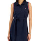 Vestido polo flare manga curta feminino Tommy Hilfiger azul tamanho pequeno