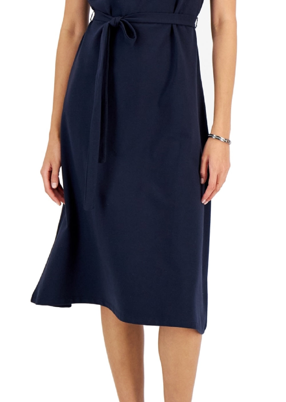 Vestido polo flare manga curta feminino Tommy Hilfiger azul tamanho pequeno