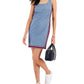 Vestido feminino Tommy Hilfiger French Terry sem mangas, azul, tamanho pequeno