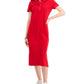 Vestido polo midi feminino Tommy Hilfiger vermelho tamanho X pequeno
