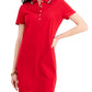 Vestido polo midi feminino Tommy Hilfiger vermelho tamanho X pequeno