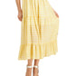 Vestido feminino Tommy Hilfiger xadrez sem mangas, amarelo, tamanho médio