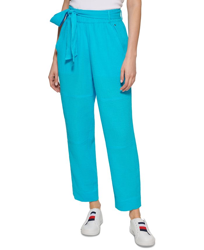 Calça Tommy Hilfiger Feminina com Cinto Azul Tamanho XG