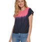 Camiseta Tommy Hilfiger Feminina Manga Curta Tie Dye Knot Rosa Tamanho Médio