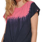 Camiseta Tommy Hilfiger Feminina Manga Curta Tie Dye Knot Rosa Tamanho Médio