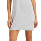 Vestido camiseta feminino Tommy Hilfiger com estampa de coração e blocos de cores, cinza, tamanho XX-G