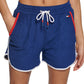 Shorts Tommy Hilfiger Toalha Terry Feminino Azul Tamanho X-G