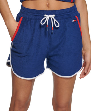 Tommy Hilfiger Shorts Toalha Terry Feminino Azul Tamanho Médio