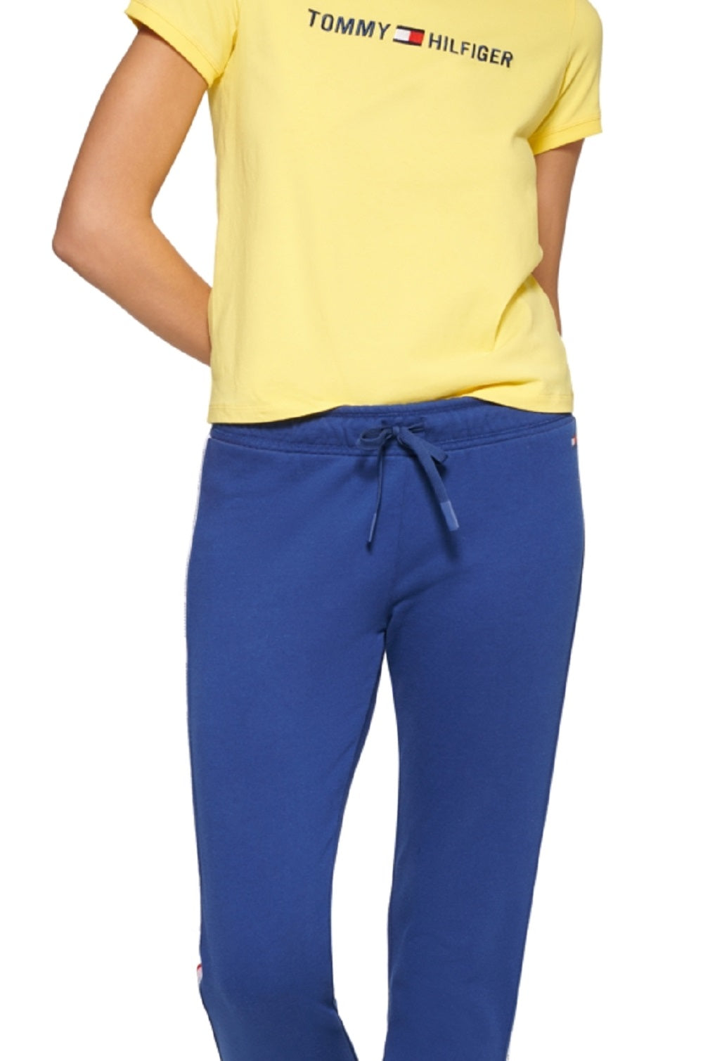Camiseta Tommy Hilfiger Sport Logo Feminina Amarela Tamanho XS