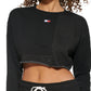 Tommy Hilfiger Moletom Cropped Feminino Cinza Tamanho Médio