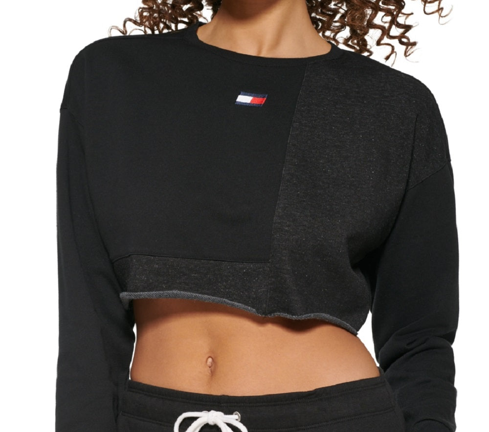 Tommy Hilfiger Moletom Cropped Feminino Cinza Tamanho Médio