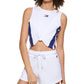 Tommy Hilfiger Regata Feminina Cropped com Bainha Torcida Branca Tamanho XXG