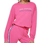 Tommy Hilfiger Moletom Feminino Recortado Rosa Tamanho Médio