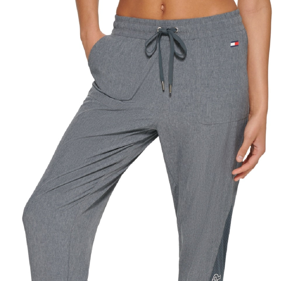 Calça de moletom feminina Tommy Hilfiger cinza tamanho grande