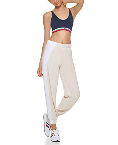 Calça jogger feminina Tommy Hilfiger Relaxed Fit cinza tamanho grande