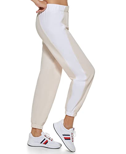 Calça jogger feminina Tommy Hilfiger Relaxed Fit cinza tamanho grande