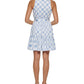 Vestido com cinto estampado xadrez Tommy Hilfiger feminino, azul, tamanho 4