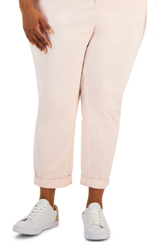 Calça Chino Tommy Hilfiger Th Flex Feminina Rosa Tamanho 22W