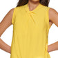 Tommy Hilfiger Blusa Feminina Gola Alta Amarela Tamanho P