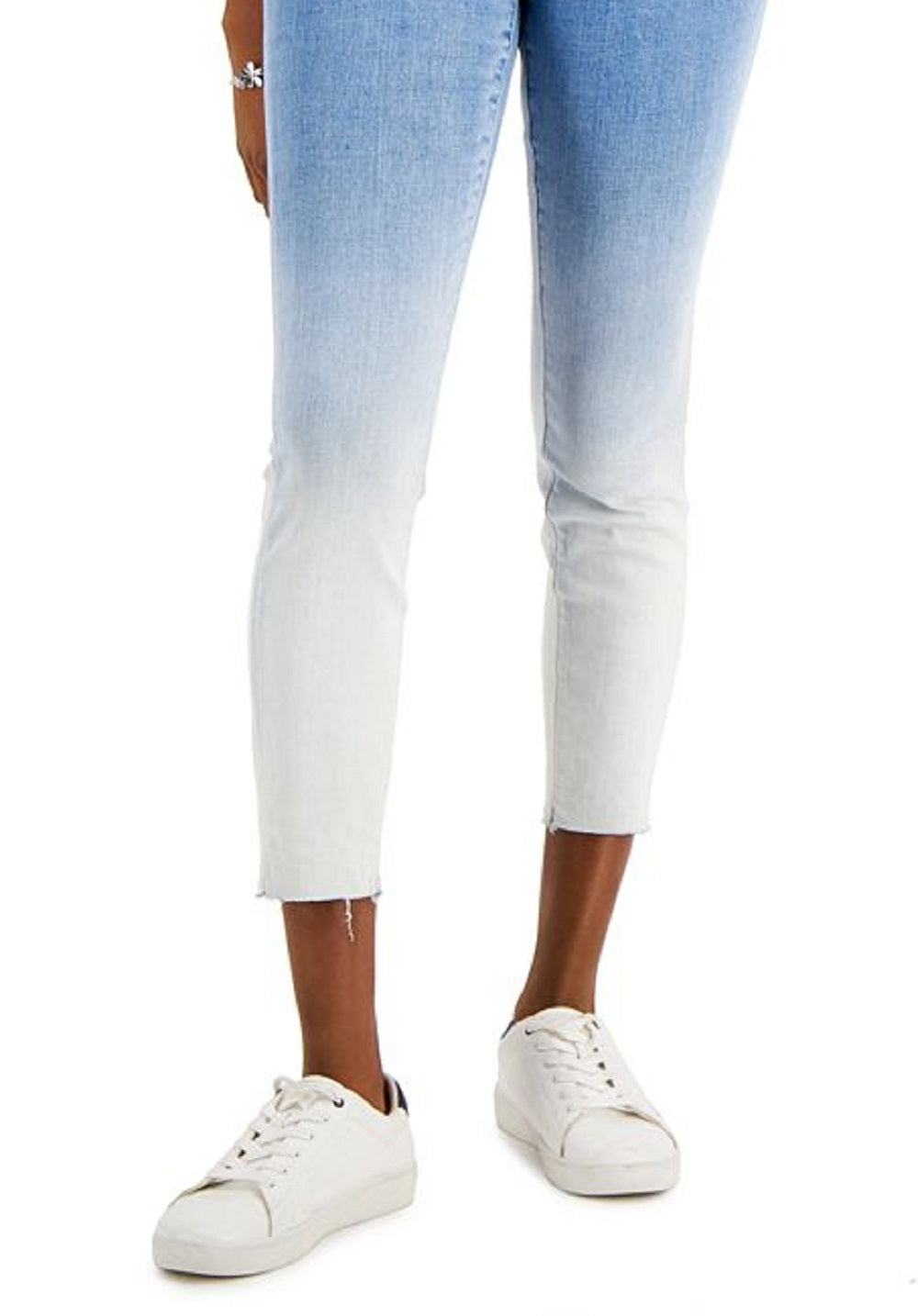 Calça jeans skinny Tommy Hilfiger Tribeca Th Flex Dip Dye feminina, azul, tamanho 6